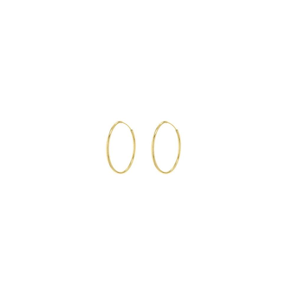 Yellow Gold Vermeil 12mm Classic Hoop Earrings image 2