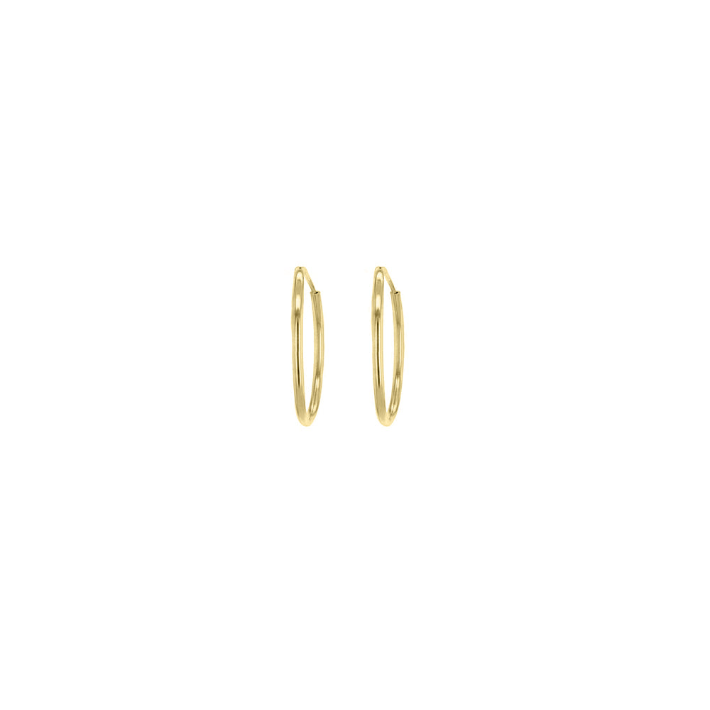 Yellow Gold Vermeil 12mm Classic Hoop Earrings image 3