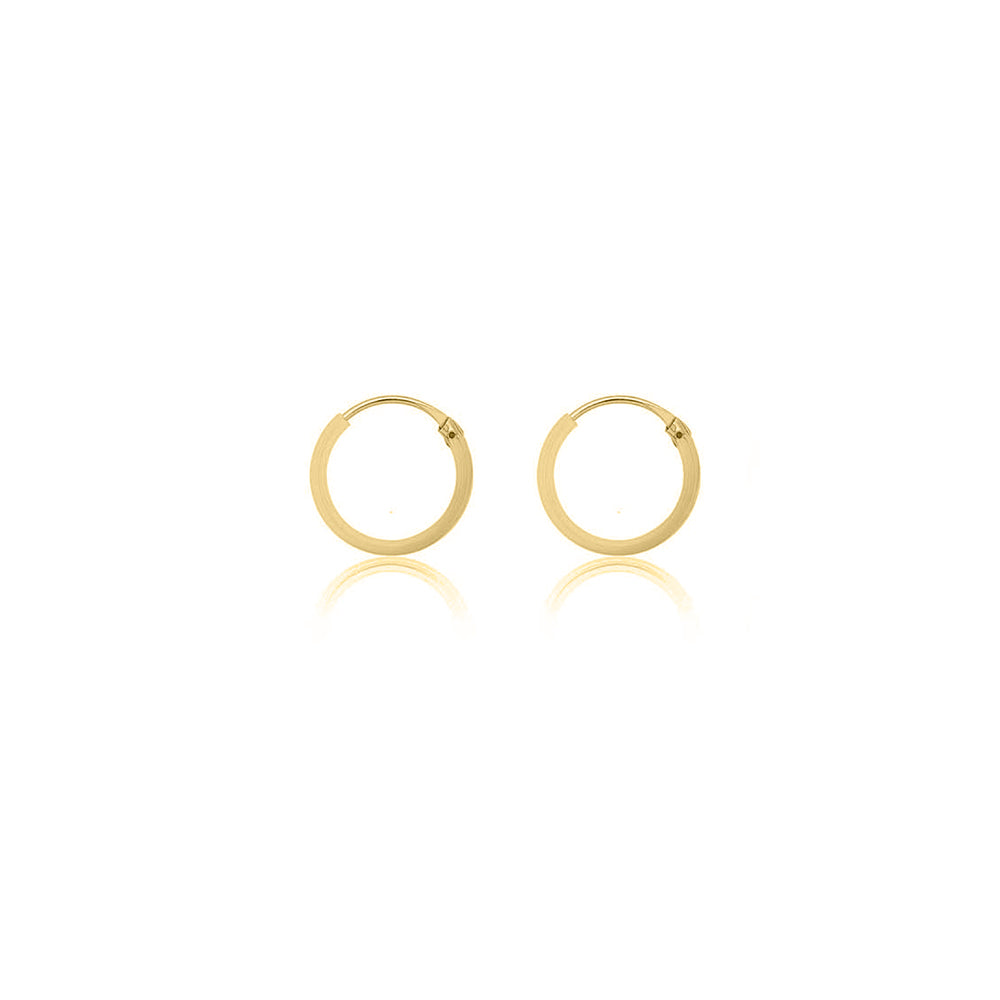 Yellow Gold Vermeil 10mm Classic Hoop Earrings image 0
