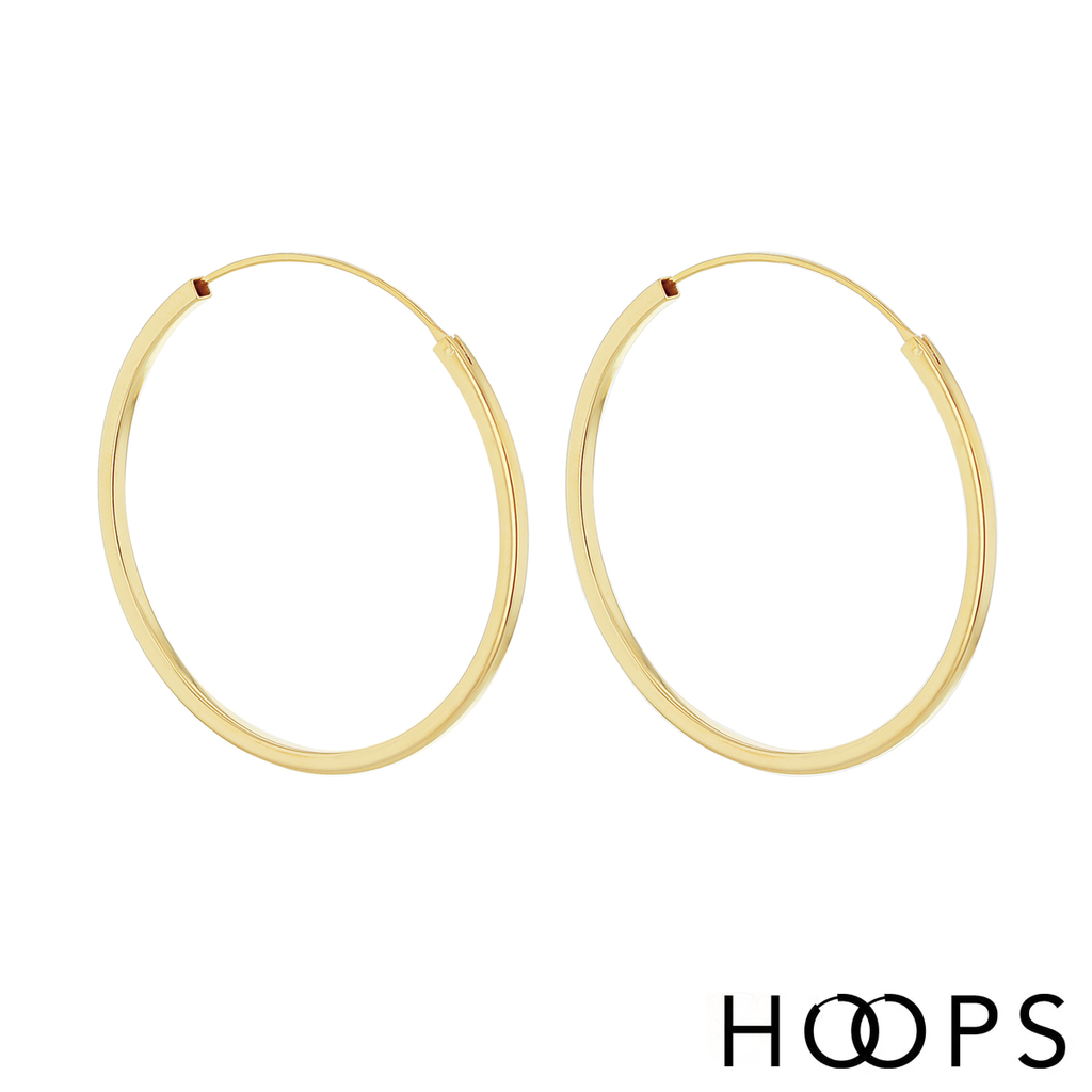 Yellow Gold Vermeil 40mm Classic Hoop Earrings